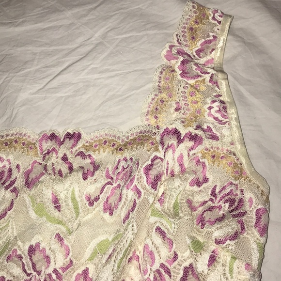 Stretch banded lace top square neckline pullon - Picture 2 of 4